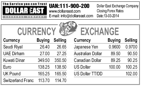 exchange rates in karachi today