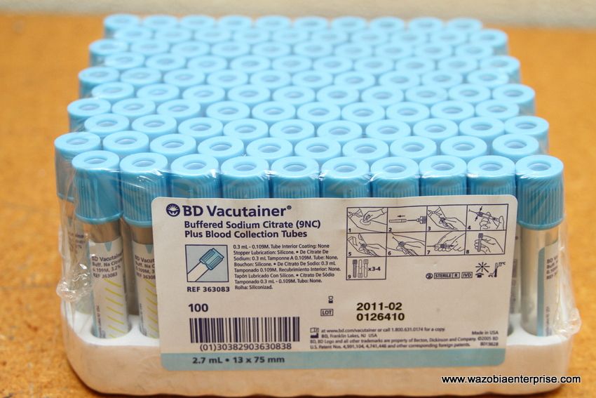 Bd Vacutainer Buffered Sodium Citrate Nc Plus Blood Collection Tubes