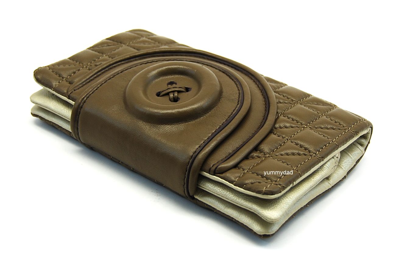MIMCO SECRET BUTTON LEATHER WALLET IN FUDGE BNWT RRP169 eBay