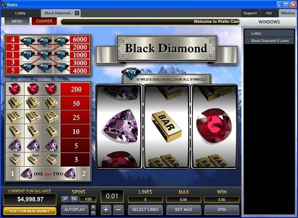 Black Diamond 5 Line Slot - TopGame