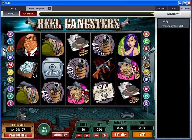 Reel Gangsters Video slot - Topgame
