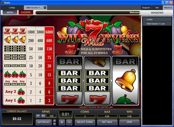 Wild 7's Slot - Topgame