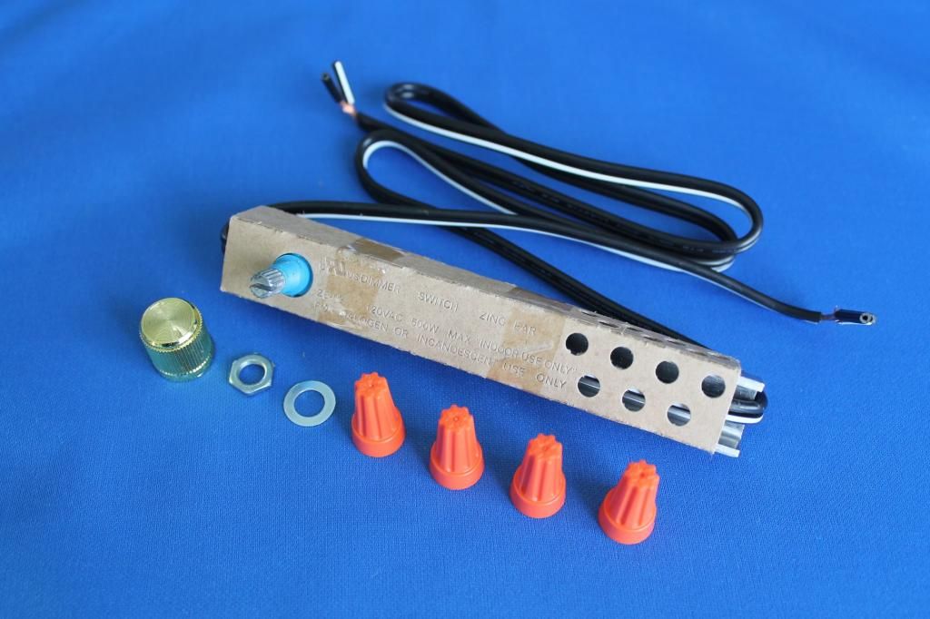 Zing Ear ZE-02 Rotary Dimmer Lamp Switch Halogen Incandescent LED 120 V