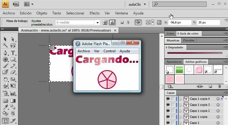 video curso ilustrator illustrator cs4 espa?ol online on line descargar como crear una animacion