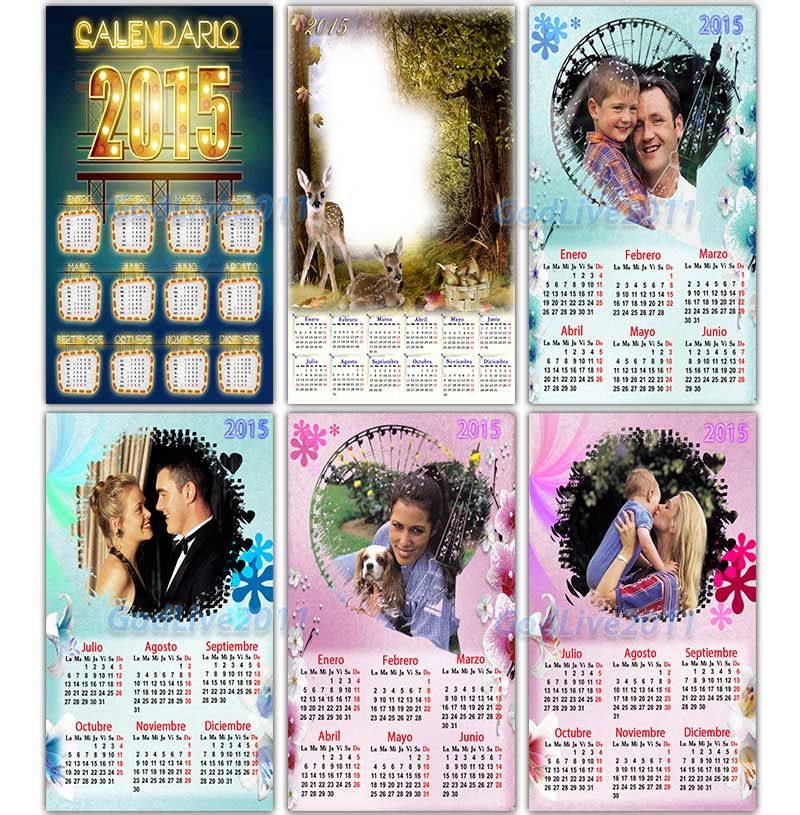 calendarios 2015 psd editables con photoshop originales