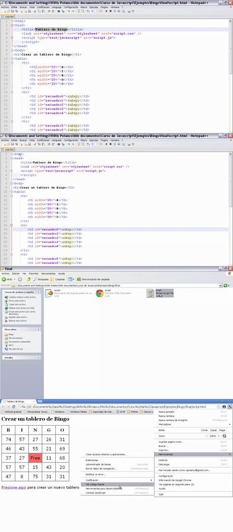 desarrollo y programacion con javascript crear paginas dinamicas video curso tutoriales español