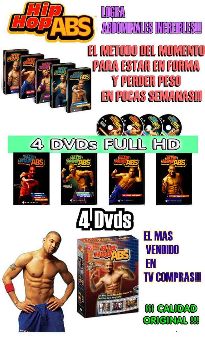 Hip Hop Abs Logra abdominales increibles el metodo del momento para estar en forma y perder peso en pocas semanas 4 DVDs Full HD