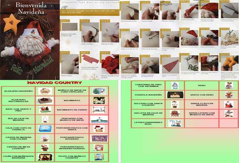 Navidad Con Madera country arte country revistas navideñas paso a paso moldes patrones instrucciones