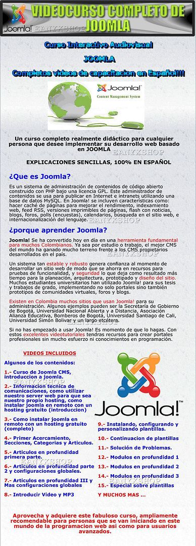 video curso interactivo de joomla para principiantes