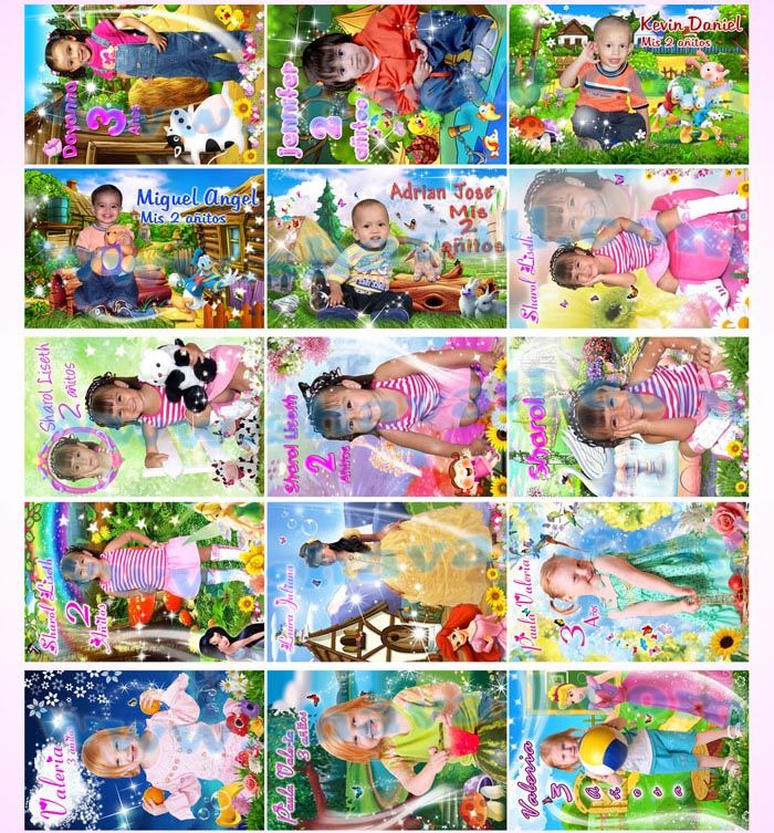 montajes niñas niños bebes