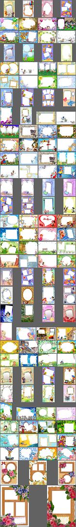 photoshop frames marcos png para fotografia decorativos para fotos infantiles