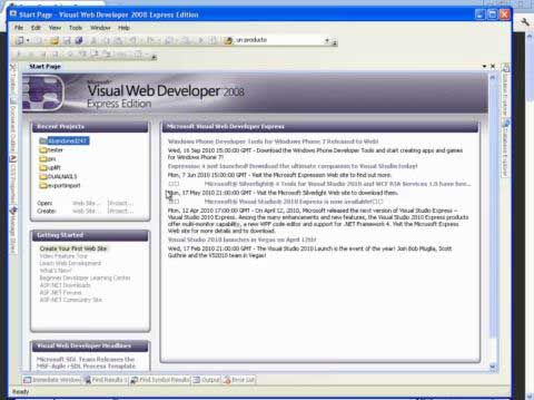 Vídeo curso desarrollo de aplicaciones web ASP.NET C# visual web developer 2008 express edition