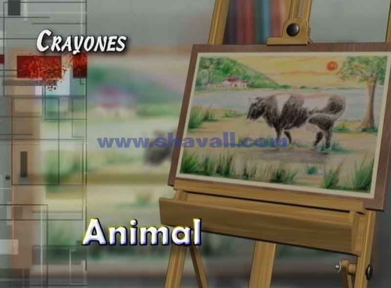 aprender a pintar con crayones animal