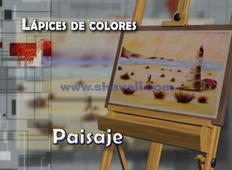aprender a pintar con lápices de colores paisaje