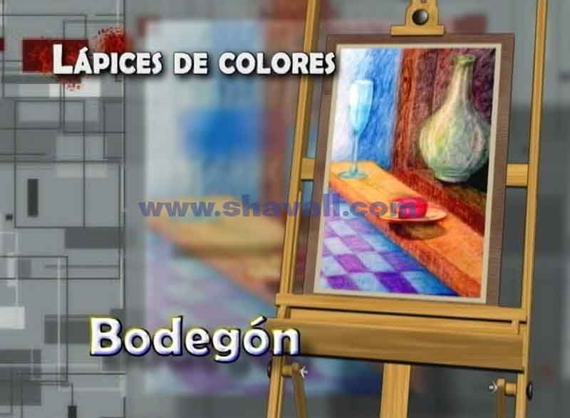 aprender a pintar con lápices de colores bodegón