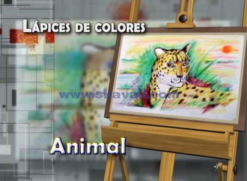 aprender a pintar con lápices de colores animal
