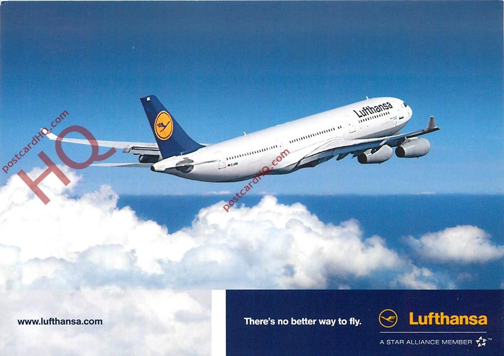 postcard lufthansa airbus a340 300 airline issued | ebay