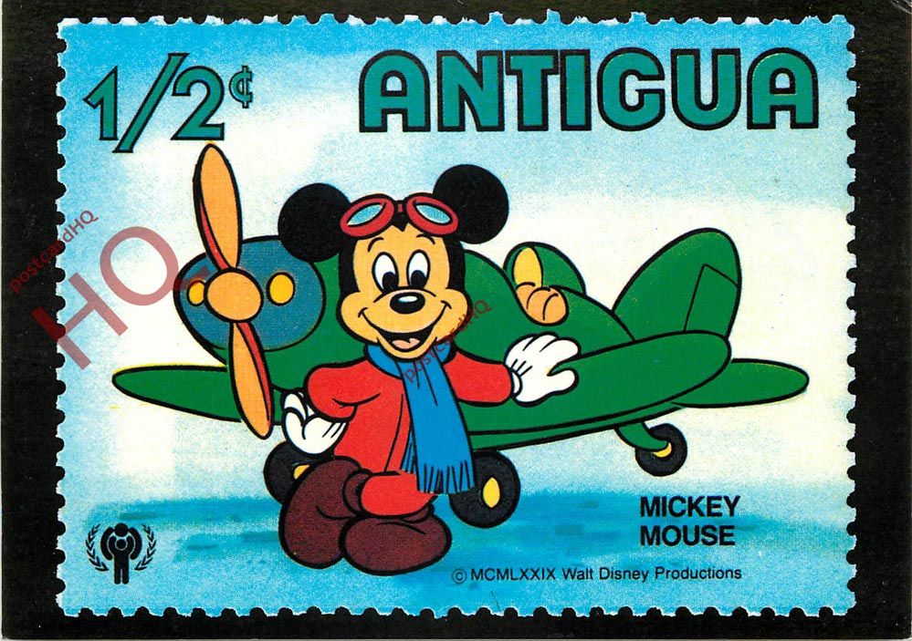 Postcard Disney, Mickey Mouse, Antigua Stamp eBay
