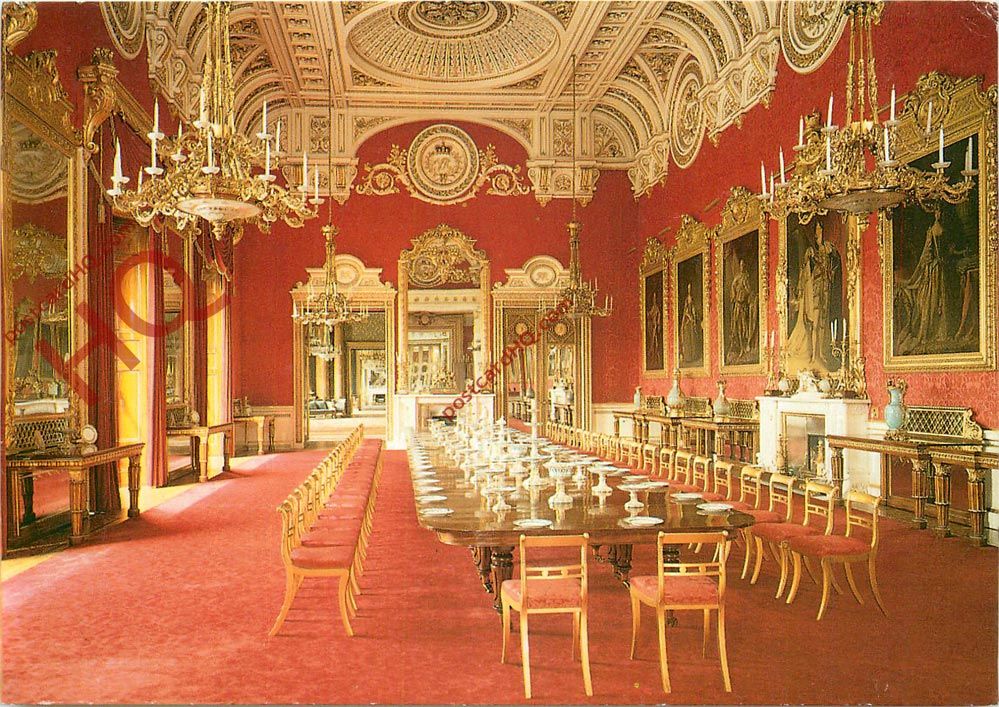 有关以下物品的详细资料: postcard: buckingham palace, state