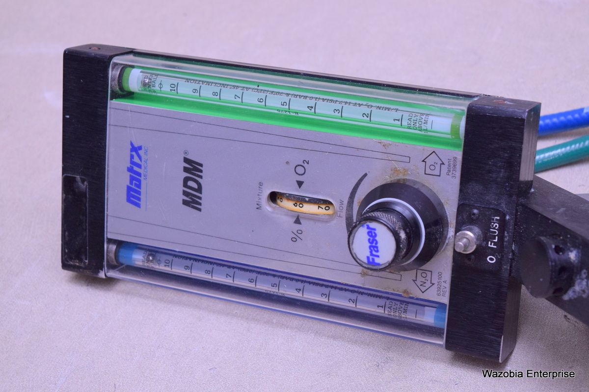 MATRX MEDICAL MDM DENTAL NITROUS OXIDE FLOWMETER eBay