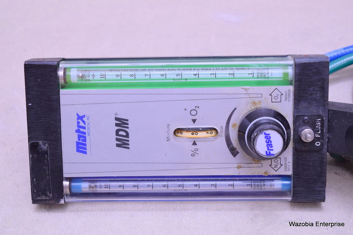 MATRX MEDICAL MDM DENTAL NITROUS OXIDE FLOWMETER eBay