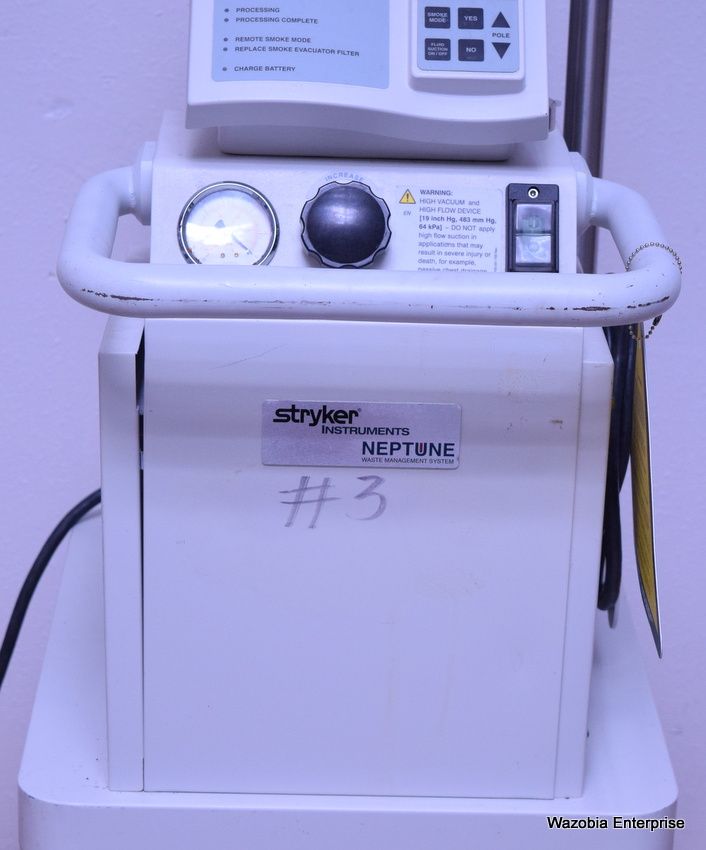 STRYKER NEPTUNE WASTE MANAGEMENT SYSTEM SMOKE EVACUATOR eBay