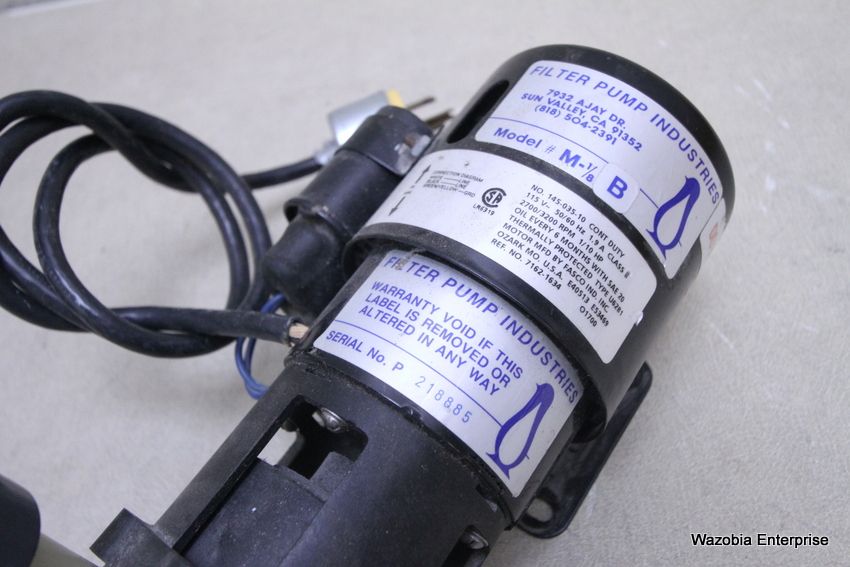 FILTER PUMP INDUSTRIES MODEL M1/8 B PUMP 14503510 1/10 HP MOTOR — Wazobia Enterprise