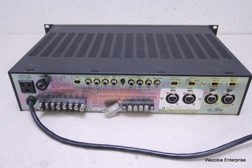 TOA 500 SERIES AMPLIFIER A-512A | eBay