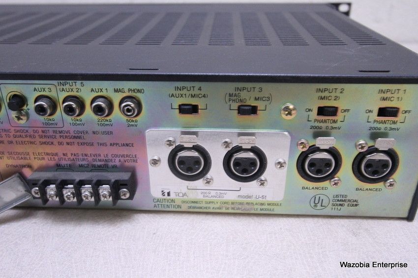 TOA 500 SERIES AMPLIFIER A-512A | eBay