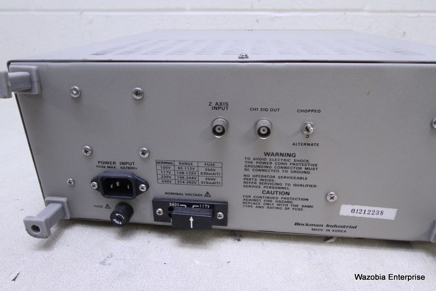 BECKMAN INDUSTRIAL 20 MHZ OSCILLOSCOPE 9022 | LabX.com BECKMAN INDUSTRIAL 20 MHZ OSCILLOSCOPE 9022 | LabX.com