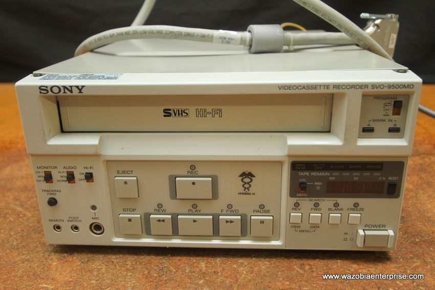 SONY ULTRASOUND VIDEO CASSETTE RECORDER SVO 9500MD  