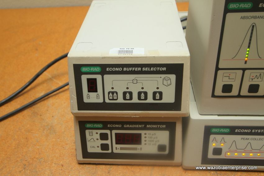 BIO RAD ECONO SYSTEM HPLC FPLC UV GRADIENT MONITOR PUMP BUFFER 