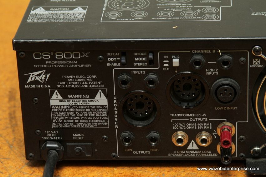 Peavey CS800X CS 800X professional stereo power amplifier.