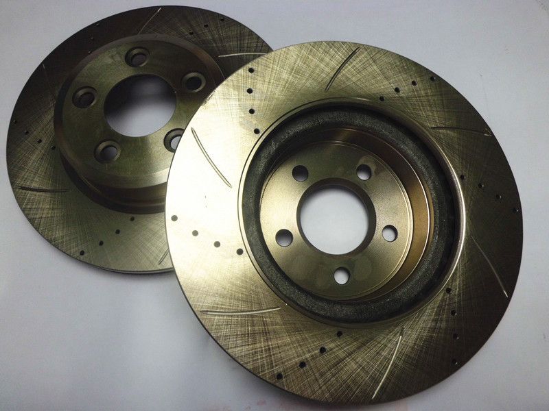 PAIR REAR SLOTTED & DRILLED DISC ROTORS for FORD TERRITORY TS TX GHIA
